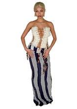 Load image into Gallery viewer, ONE OF ONE FUR BEADED CORSET
