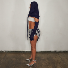 Load image into Gallery viewer, Two Tone Asymmetrical Mini Skirt
